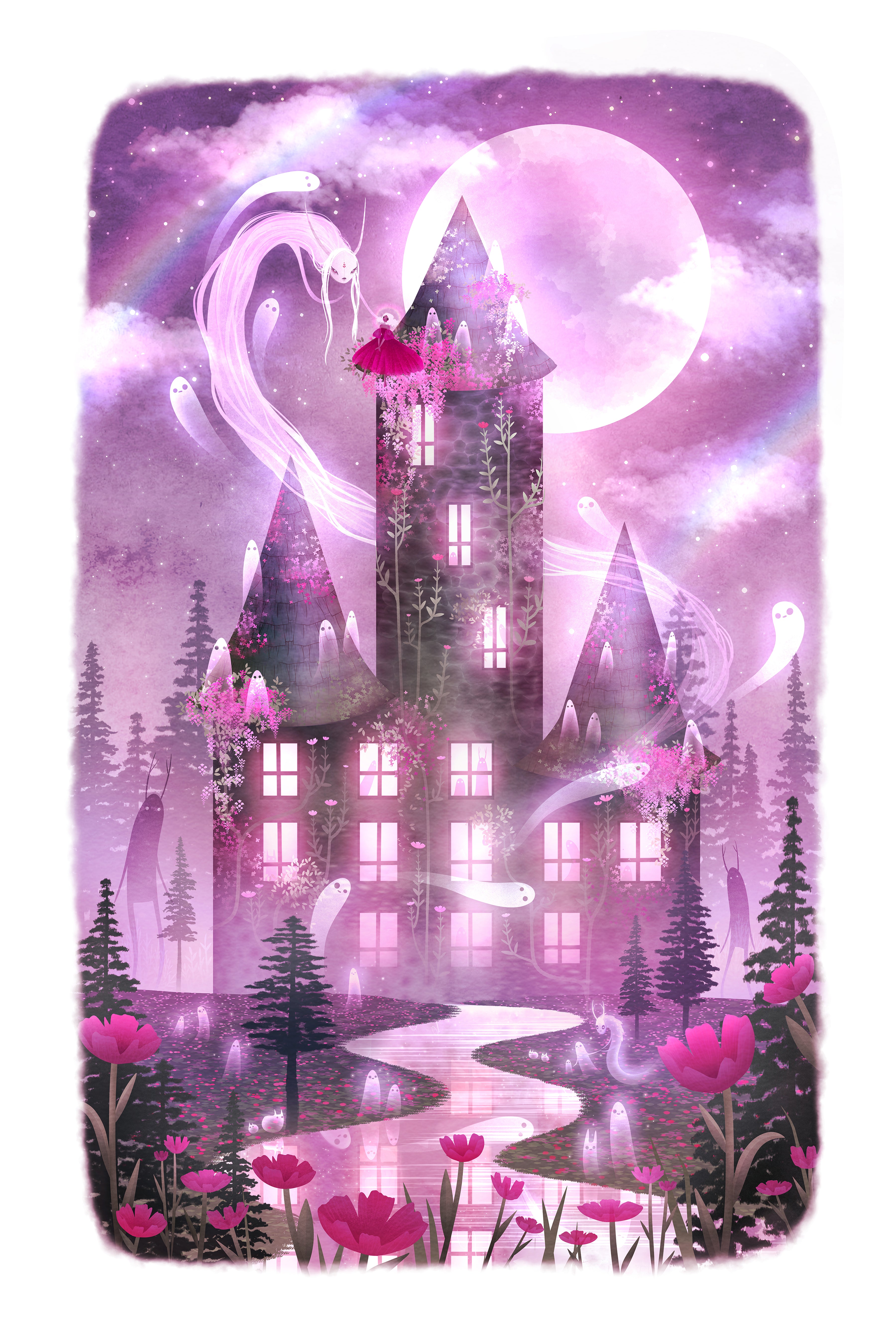 *Clearance*  11x14 "Spirit Lands: Wysteria's Castle" Limited Edition Wall Art Print