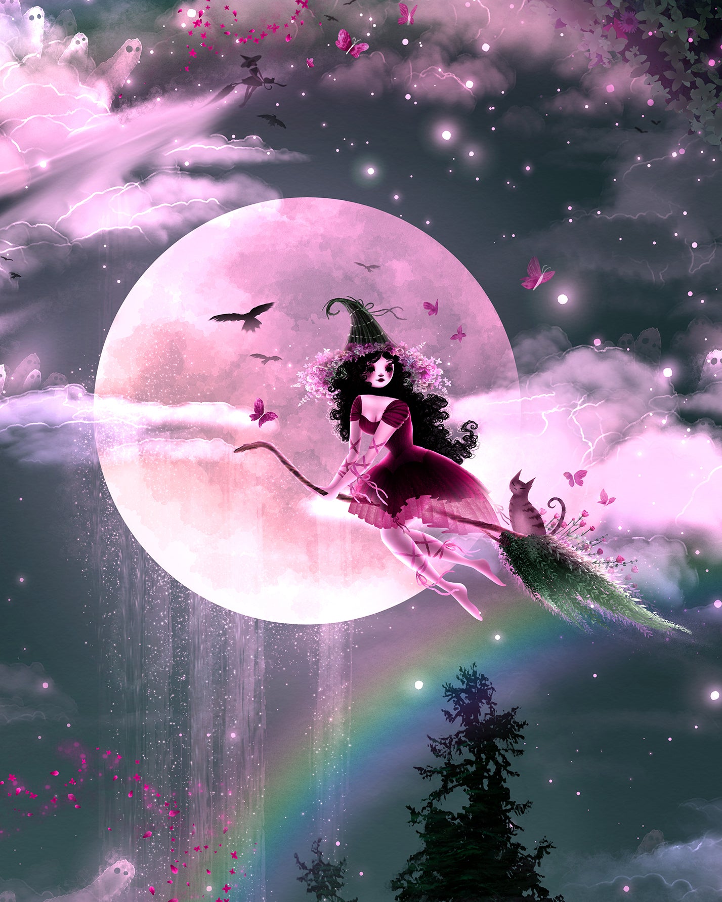 "The Witch's Tower" 13x19 Special Edition Garden Background Wall Art Print