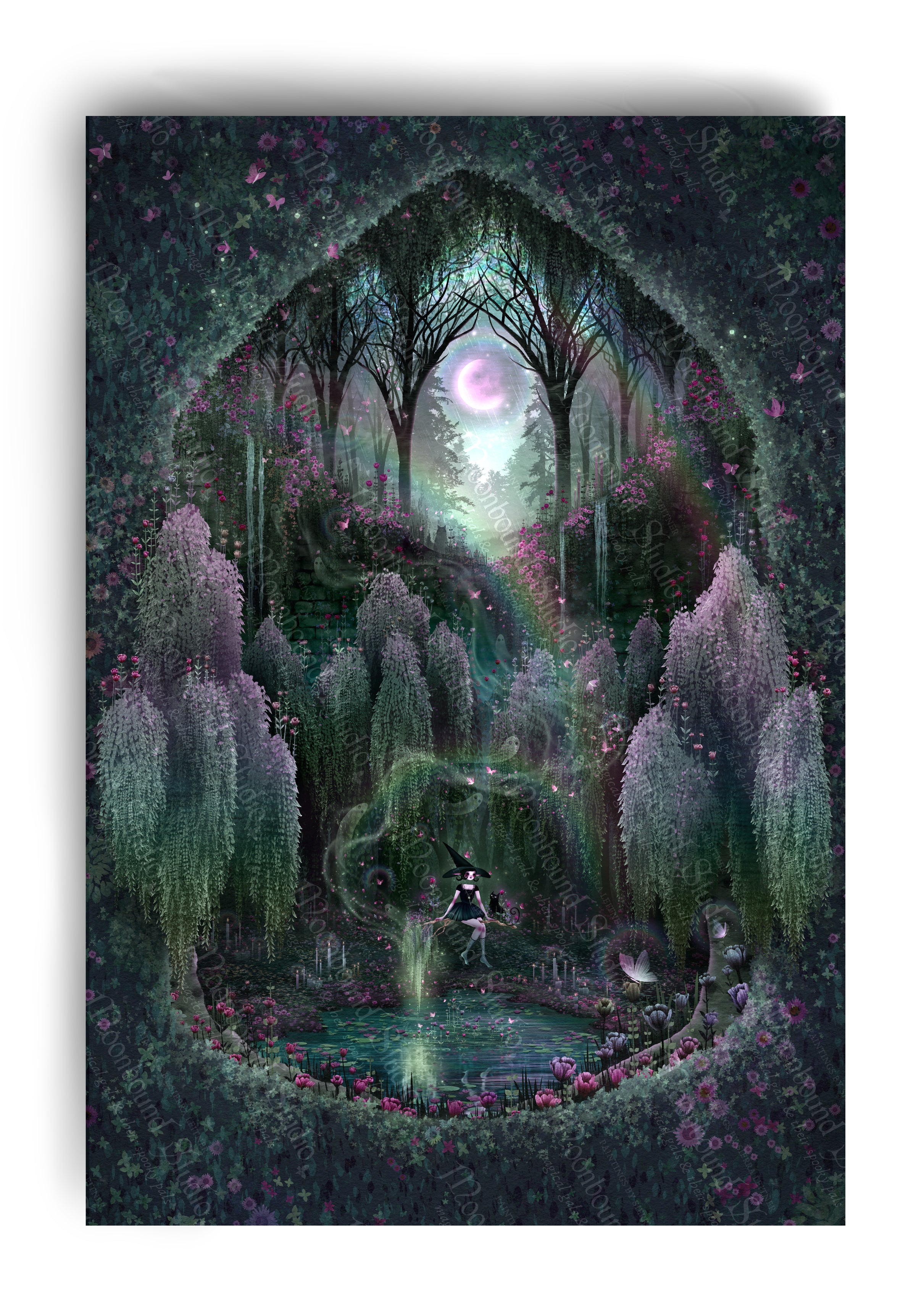 "The Well of the Willows" 13x19 Special Edition Garden Background Wall Art Print