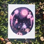 Load image into Gallery viewer, *Clearance*  11x14 "Twinkling Pumpkins" Limited Edition Wall Art Print
