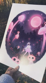 Load and play video in Gallery viewer, *Clearance*  11x14 "Twinkling Pumpkins" Limited Edition Wall Art Print
